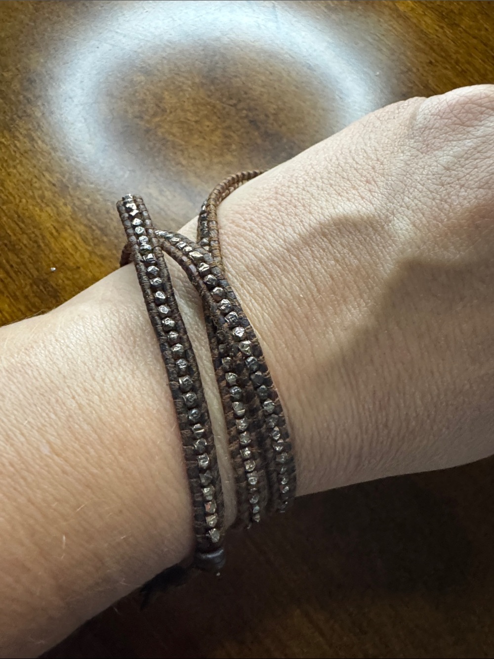 Chan Luu Rose Gold Crystal Wrap Bracelet